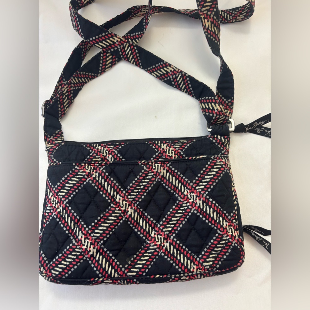 Vera Bradley Black and Red Plaid Crossbody Bag - Picture 2 of 5